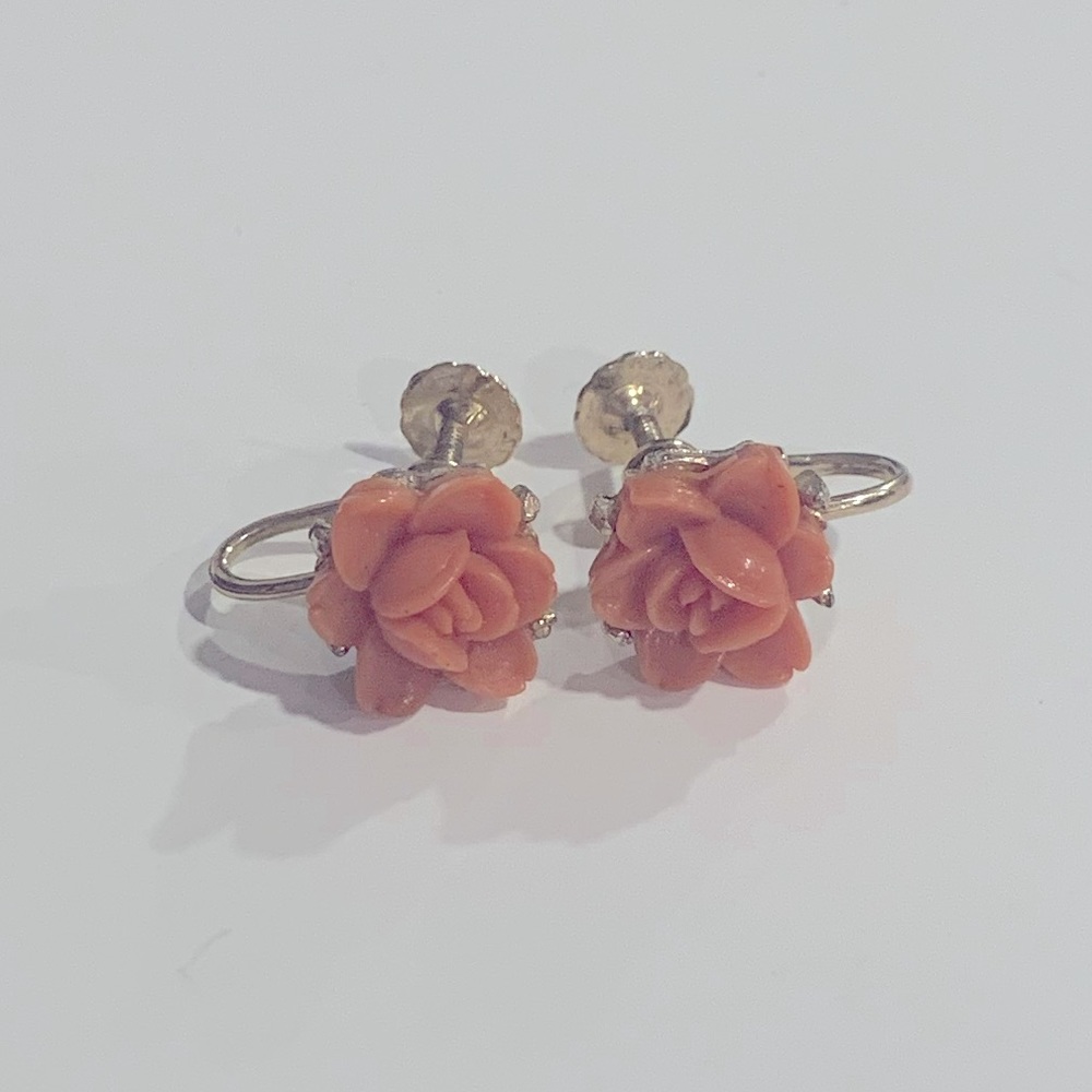 Rose Screw Back Earrings